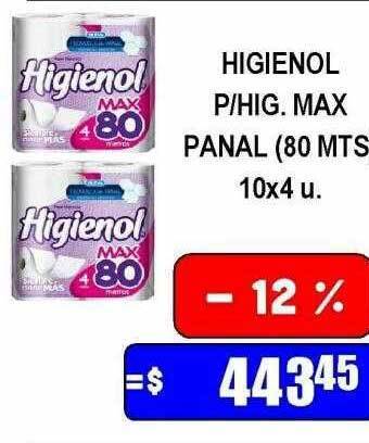 Dulcenter Higienol p-hig.max panal oferta