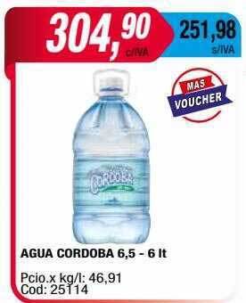 Maxiconsumo Agua cordoba oferta