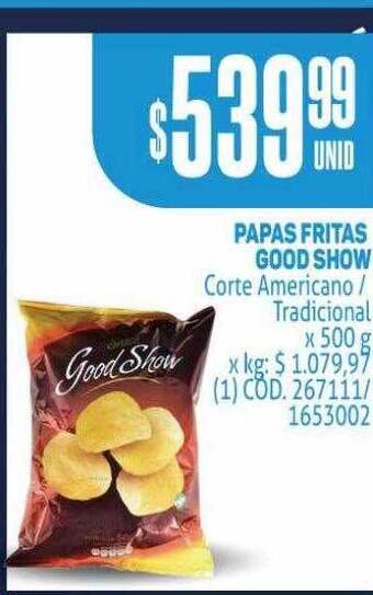 Makro Papas fritas good show oferta