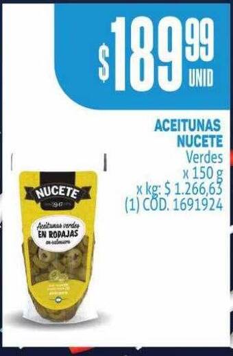 Makro Aceitunas nucete oferta