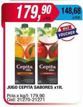 Maxiconsumo Jugo cepita sabores oferta