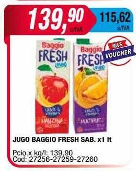 Maxiconsumo Jugo baggio fresh sab. oferta