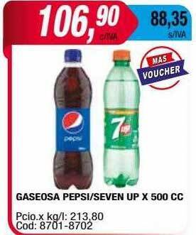 Maxiconsumo Gaseosa pepsi seven up oferta