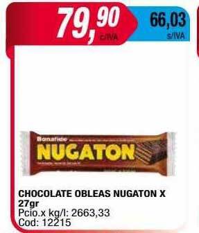Maxiconsumo Chocolate obleas nugaton oferta