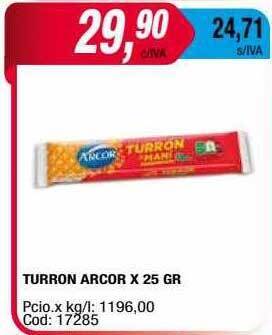 Maxiconsumo Turron arcor oferta