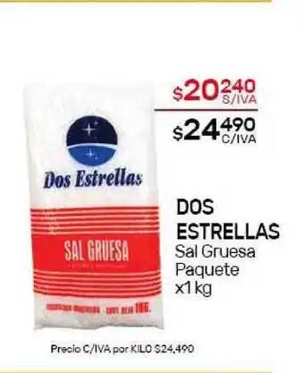 Nini Mayorista Dos Estrellas Sal Gruesa Paquete x1kg oferta