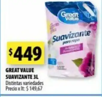 Punto Mayorista Great Value Suavizante 3L oferta