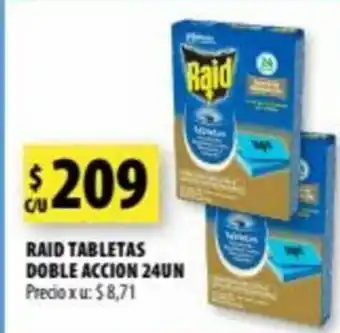 Punto Mayorista Raid Tabletas Doble Accion 24un oferta