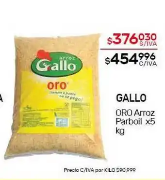 Nini Mayorista Gallo ORO Arroz Parboil x5kg oferta