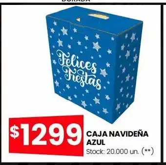 Walmart Caja navideña azul oferta