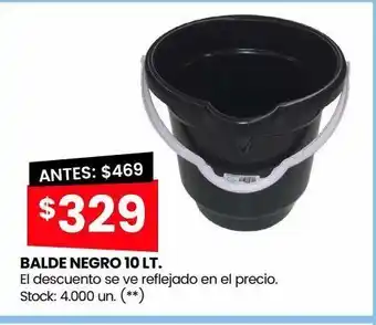 Walmart Balde negro 10 lt. oferta