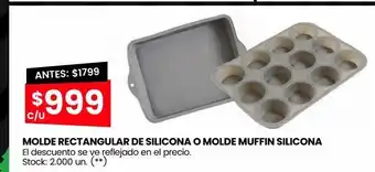 Walmart Molde rectangular de silicona o molde muffin silicona oferta
