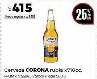 Disco Cerveza corona x 710cc oferta