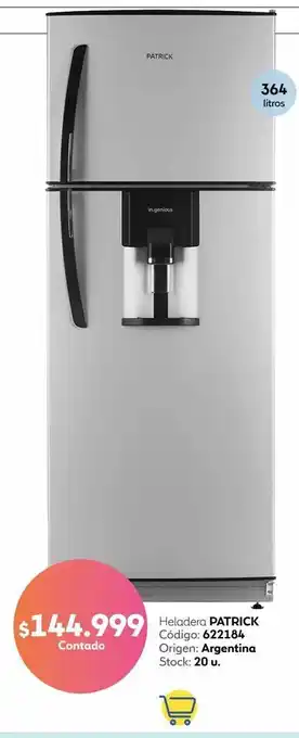 Coppel Heladera patrick top mount 364 l gris hpk141m10s oferta