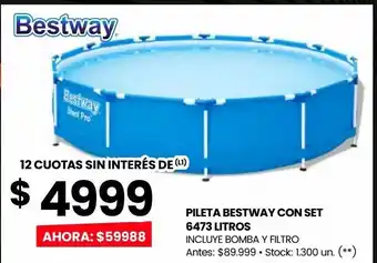 Pileta bestway con set 6473 litros