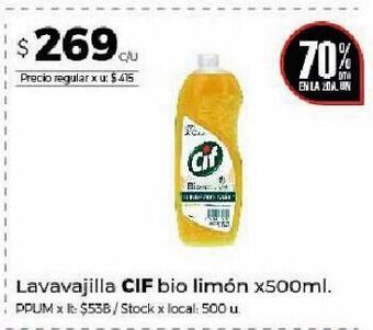Disco Lavavajillas cif x 500ml oferta