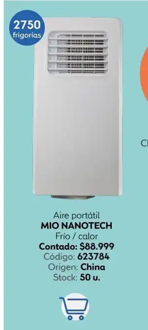 Coppel Aire acondicionado portátil frio/calor mio nanote m007 11 oferta