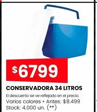 Walmart Conservadora 34 litros oferta