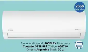 Coppel Aire split inverter noblex 2800 frg nbxin32h17n oferta