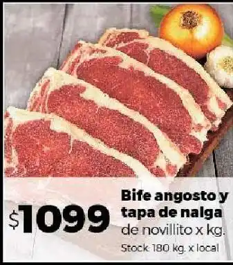 Disco Bife angosto y tapa de nalga x kg oferta