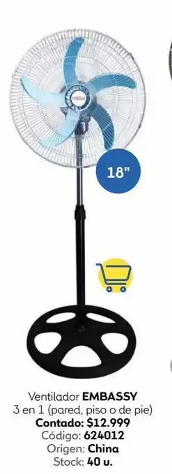 Coppel Ventilador 3 en 1 embassy fy 18a oferta