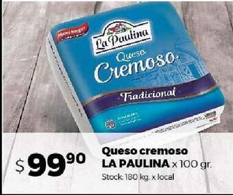 Disco Queso cremoso la paulina x 100g oferta