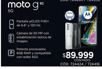 Coppel Celular motorola g82 6gb 128gb 5g oferta