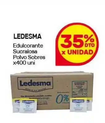 Nini Mayorista Ledesma Edulcorante Sucralosa Polvo Sobres x400 uni oferta