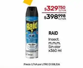 Nini Mayorista Raid insect m.m.m. sin olor oferta
