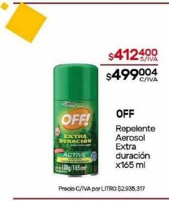 Nini Mayorista Off repelente aerosol extra duración oferta