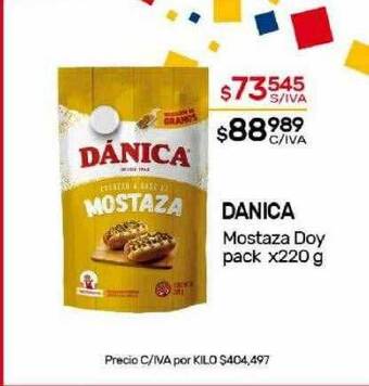 Nini Mayorista Danica mostaza doy pack oferta