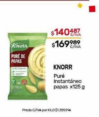 Nini Mayorista Knorr puré instantáneo papas oferta