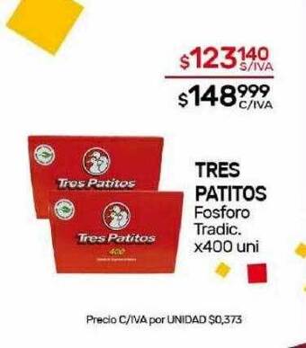 Nini Mayorista Tres patitos fosforo tradic. oferta