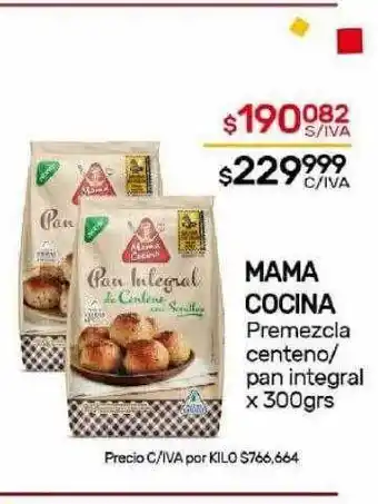 Nini Mayorista Mama cocina premezcla centeno pan integral oferta