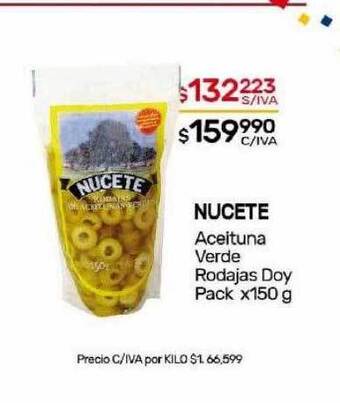 Nini Mayorista Nucete aceituna verde rodajas doy pack oferta
