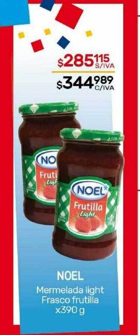 Nini Mayorista Noel mermelada light frasco frutilla oferta