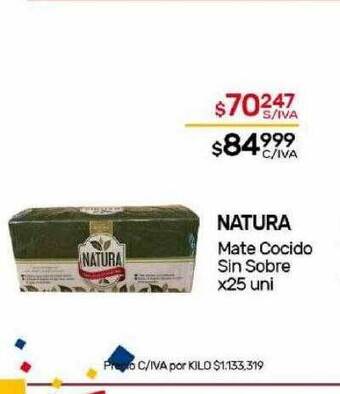 Nini Mayorista Natura mate cocido sin sobre oferta