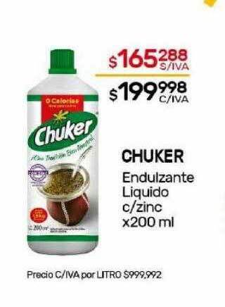 Nini Mayorista Chuker endulzante liquido c zinc oferta