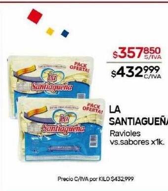 Nini Mayorista La santiagueña ravioles vs sabores oferta