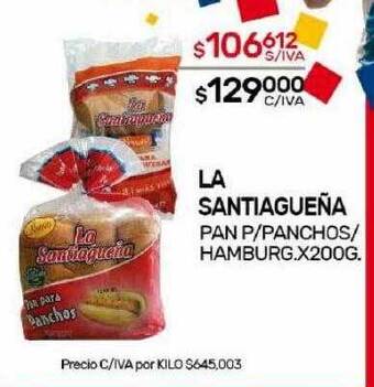Nini Mayorista La santiagueña pan p panchos hamburg oferta
