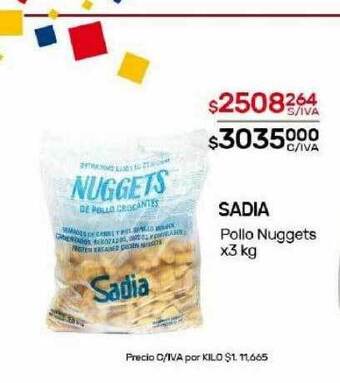 Nini Mayorista Sadia pollo nuggets oferta