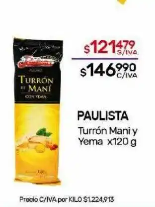 Nini Mayorista Paulista turrón mani y yema oferta