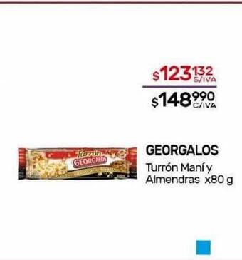 Nini Mayorista Georgalos turrón maní y almendras oferta