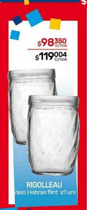 Nini Mayorista Rigolleau vaso hebras flint oferta