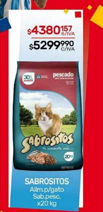 Nini Mayorista Sabrositos alim p gato sab pesc oferta