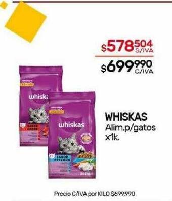 Nini Mayorista Whiskas alim p gatos oferta
