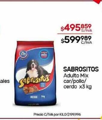 Nini Mayorista Sabrositos adulto mix car pollo cerdo oferta