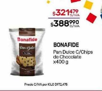 Nini Mayorista Bonafide pan dulce c chips de chocolate oferta