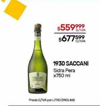 Nini Mayorista 1930 saccani sidra pera oferta