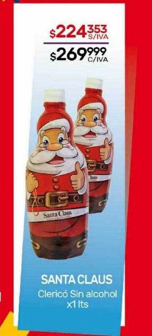 Nini Mayorista Santa claus clericó sin alcohol oferta
